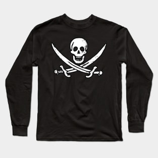 Jolly Roger, Yo Ho Ho! PIRATE FLAG,  Skull & Swords, Pirate Long Sleeve T-Shirt